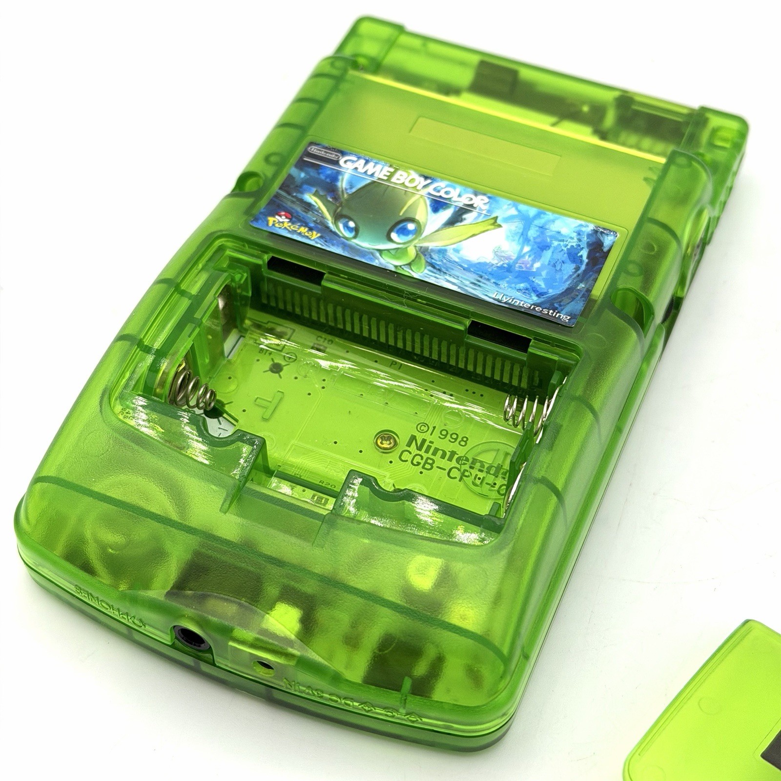 Nintendo Game Boy Color GBC Backlit Q5 IPS Console Celebi Green Pokemon UV
