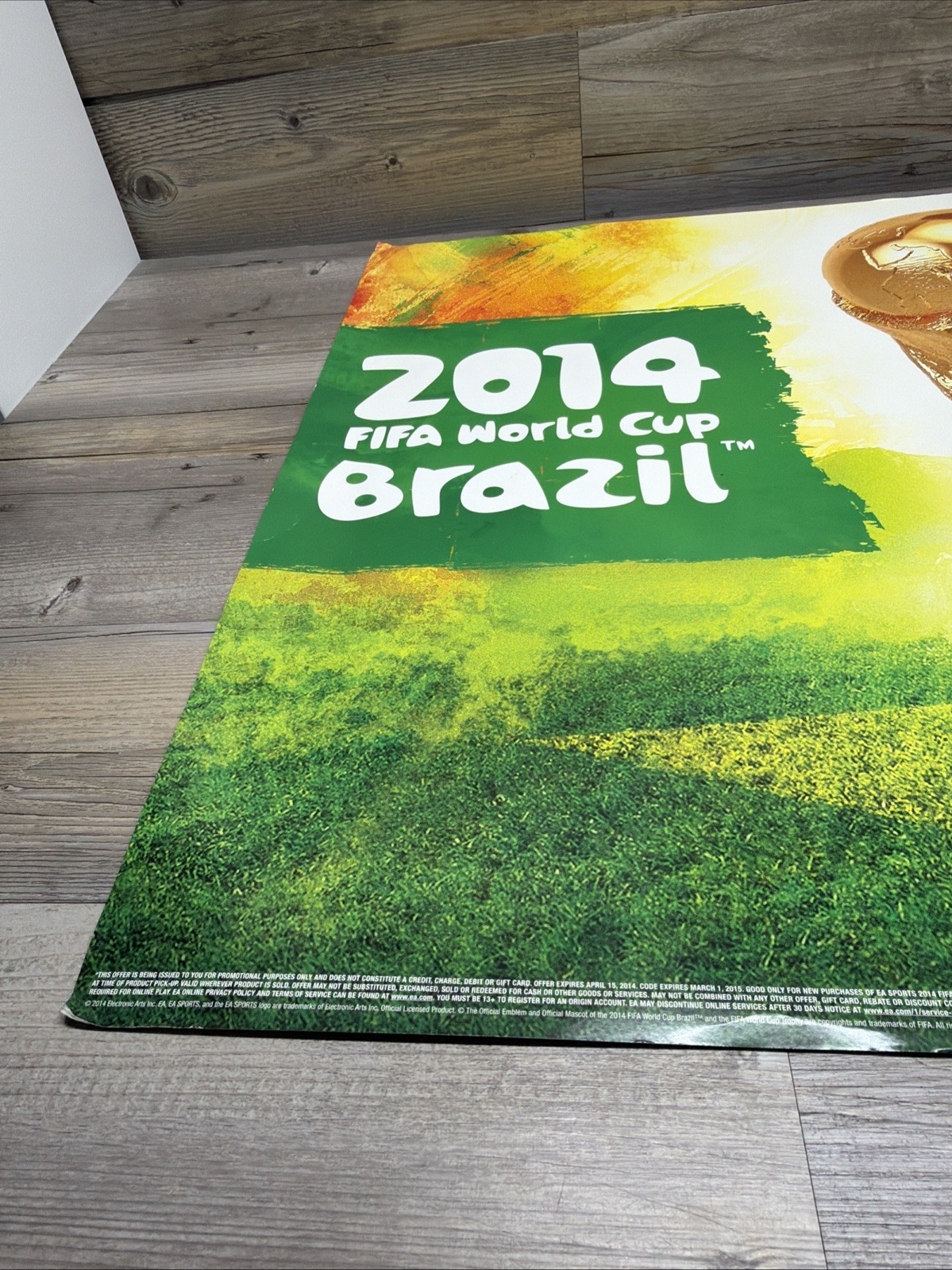 FIFA 2014 World Cup Brazil GameStop Display Promo Sign Poster
