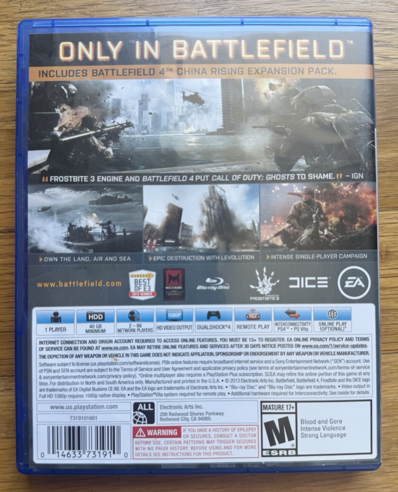 Battlefield 4 (Sony PlayStation 4, 2013) CIB. Tested
