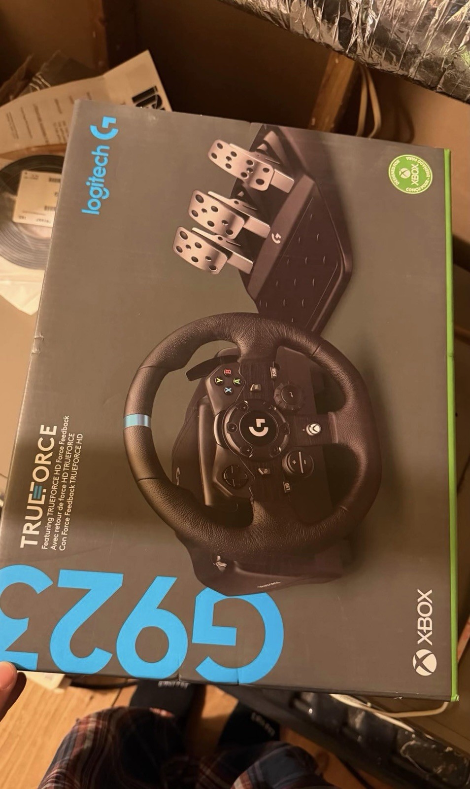 Logitech G923 TRUEFORCE Racing Wheel, Pedals & Power Adapter for Xbox Wired