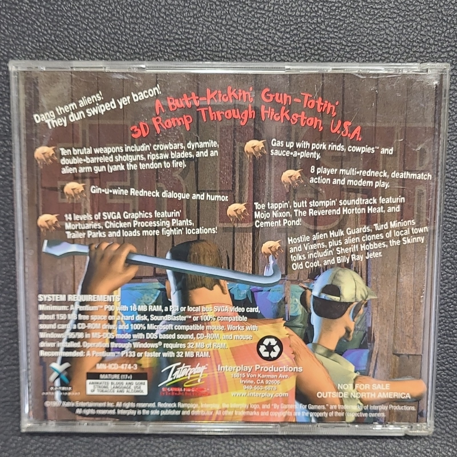 Interplay Productions Redneck Rampage PC 1997 Multiplayer Deathmatch Soundtrack