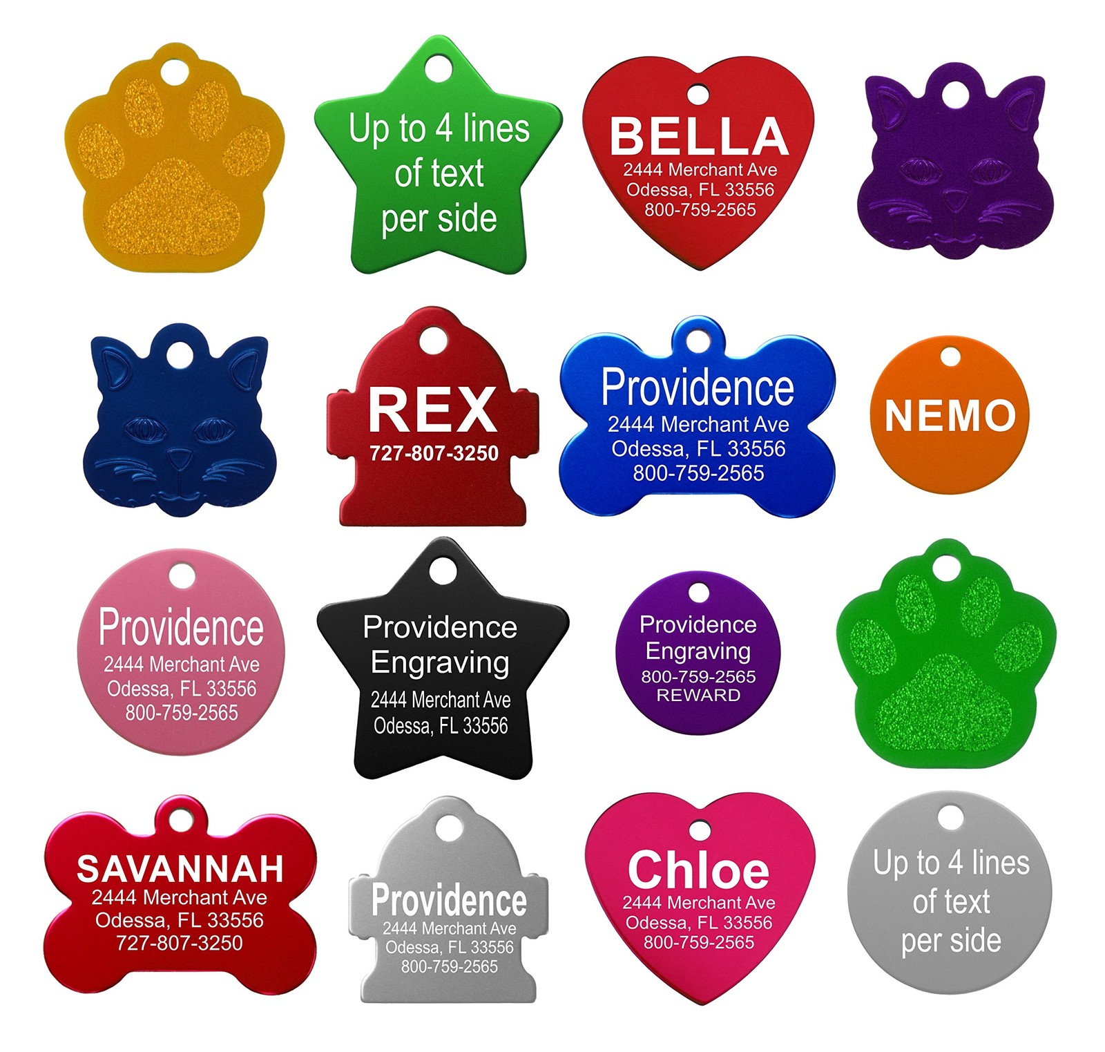 Providence Small, Large, Blue,red,pink,purple,green,orange,gold,silver,black