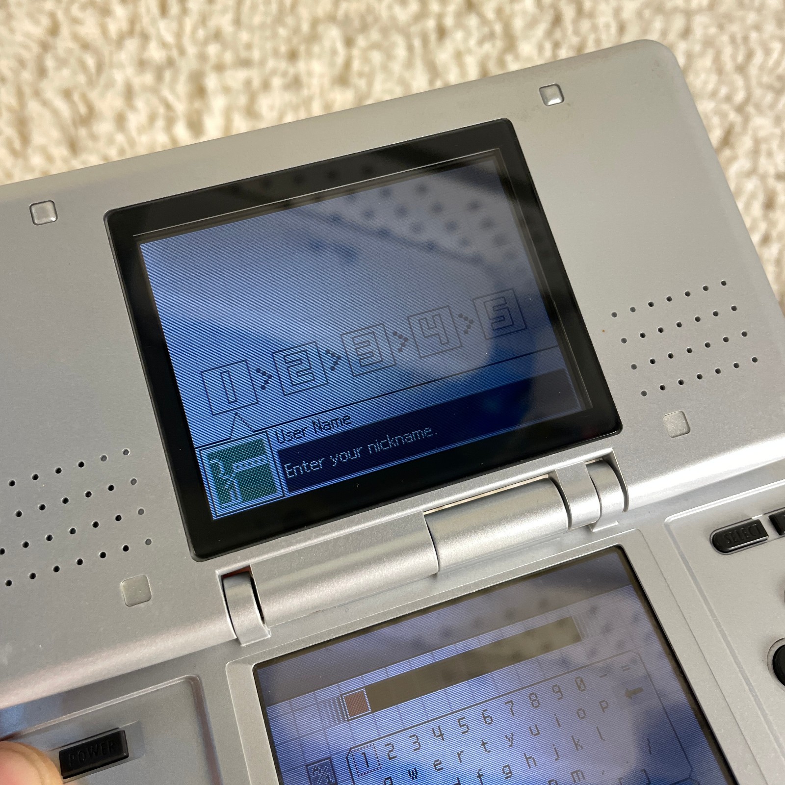 Nintendo DS Original NTR-001 Titanium Silver Handheld Console System READ