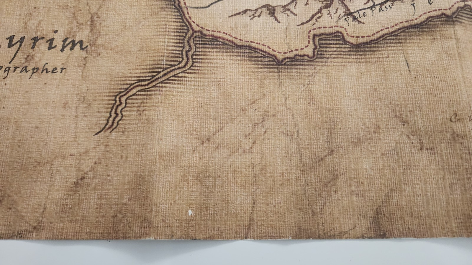 2011 The Elder Scrolls V: Province of Skyrim Canvas Poster Map Only Sz 21″ x 16″