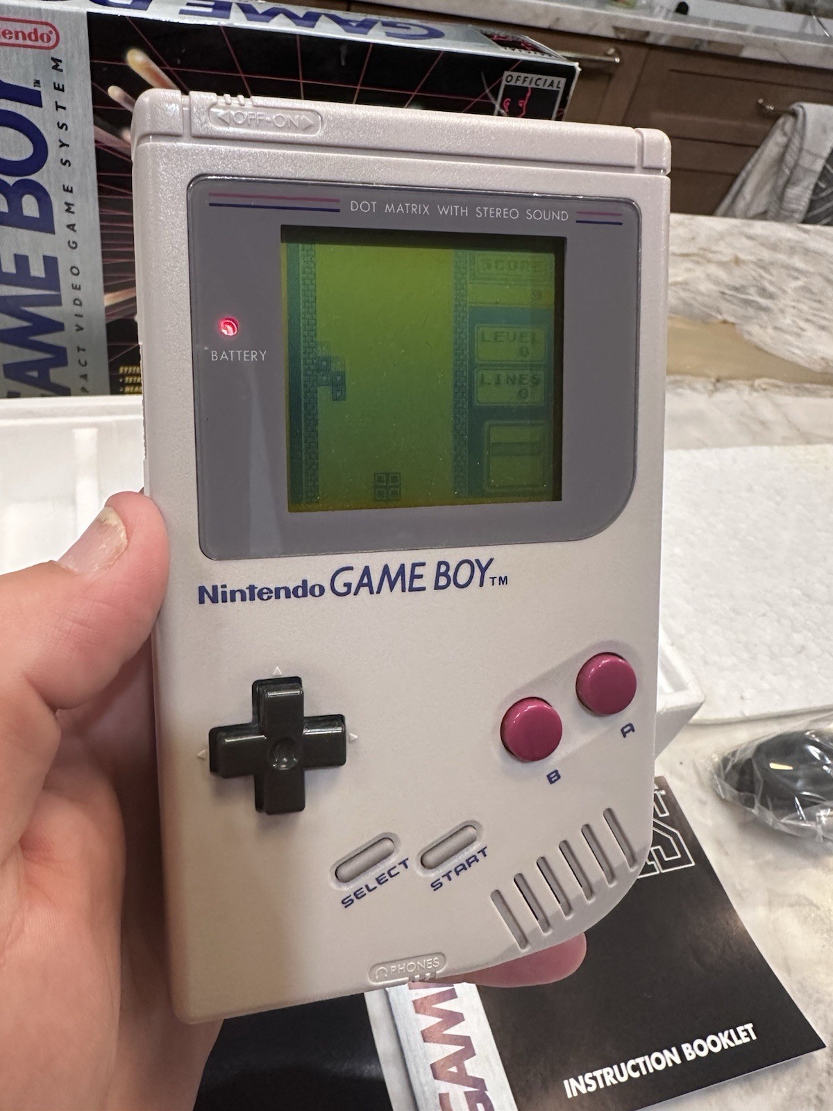 Nintendo Game Boy DMG-01 Console System Complete In Box CIB 1989