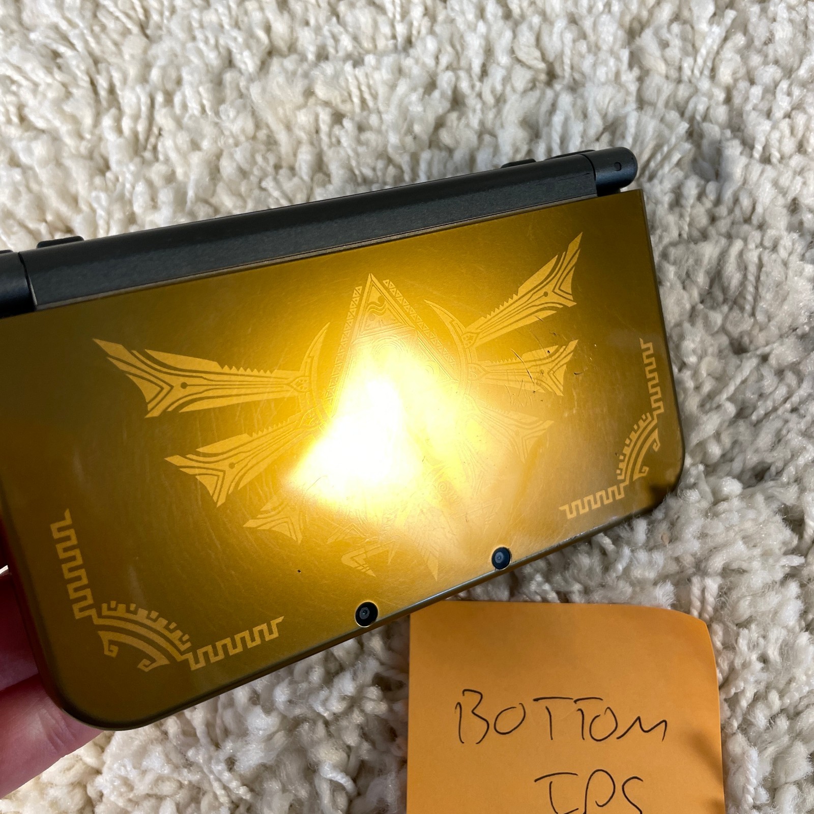 Nintendo New 3DS XL Zelda Hyrule Edition Handheld System RED-001 BOTTOM IPS