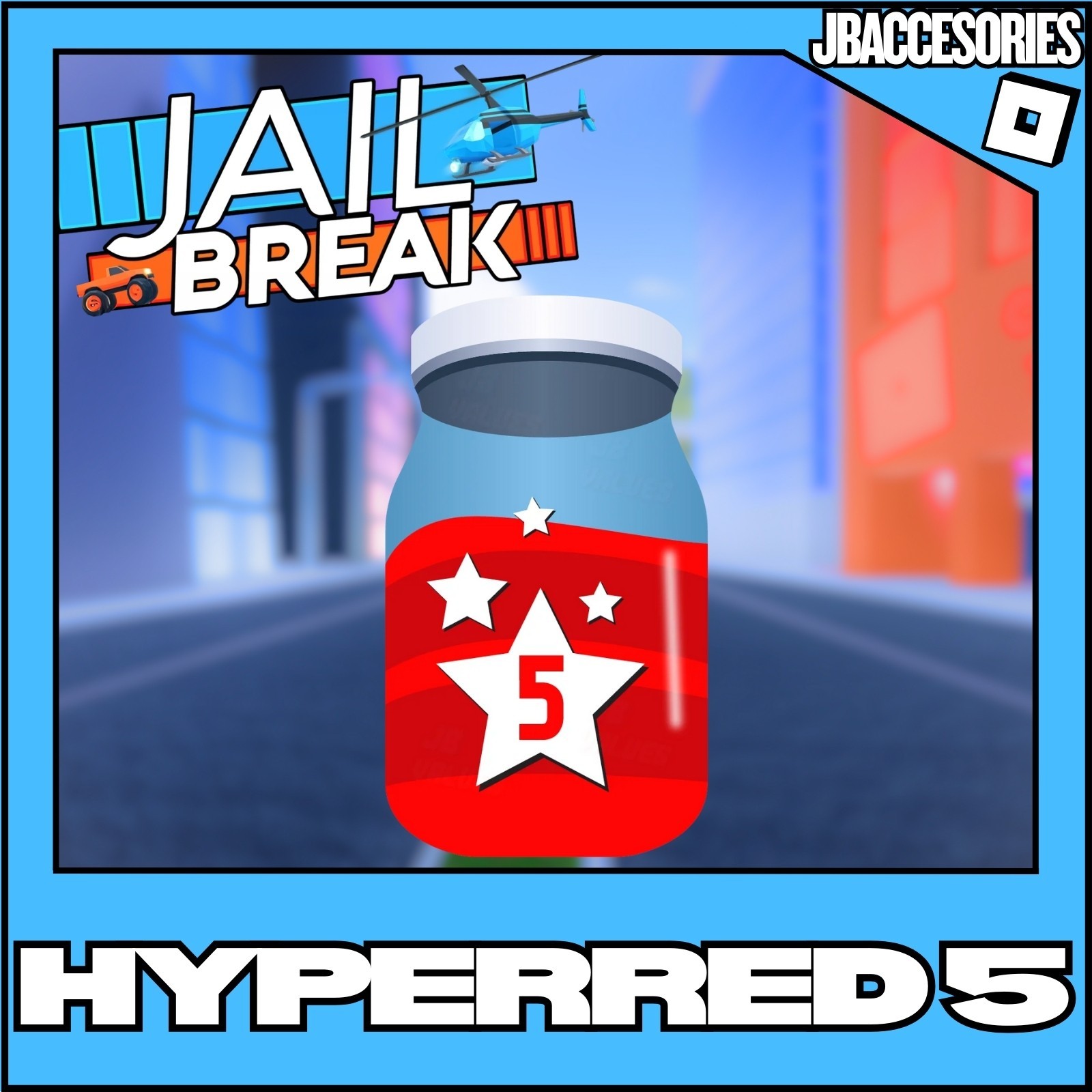 HYPERRED LVL 5 Roblox JailBreak 💎 FAST DELIVERY⚡