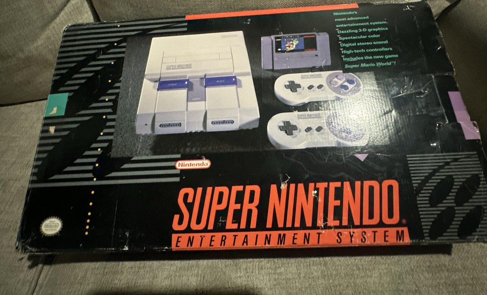 Super Nintendo SNES Console MARIO WORLD SET