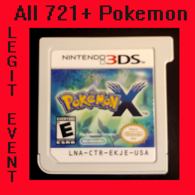 Pokemon X – Loaded With All 721 + 120+ Legit Event Pokemon Unlocked (3DS)
