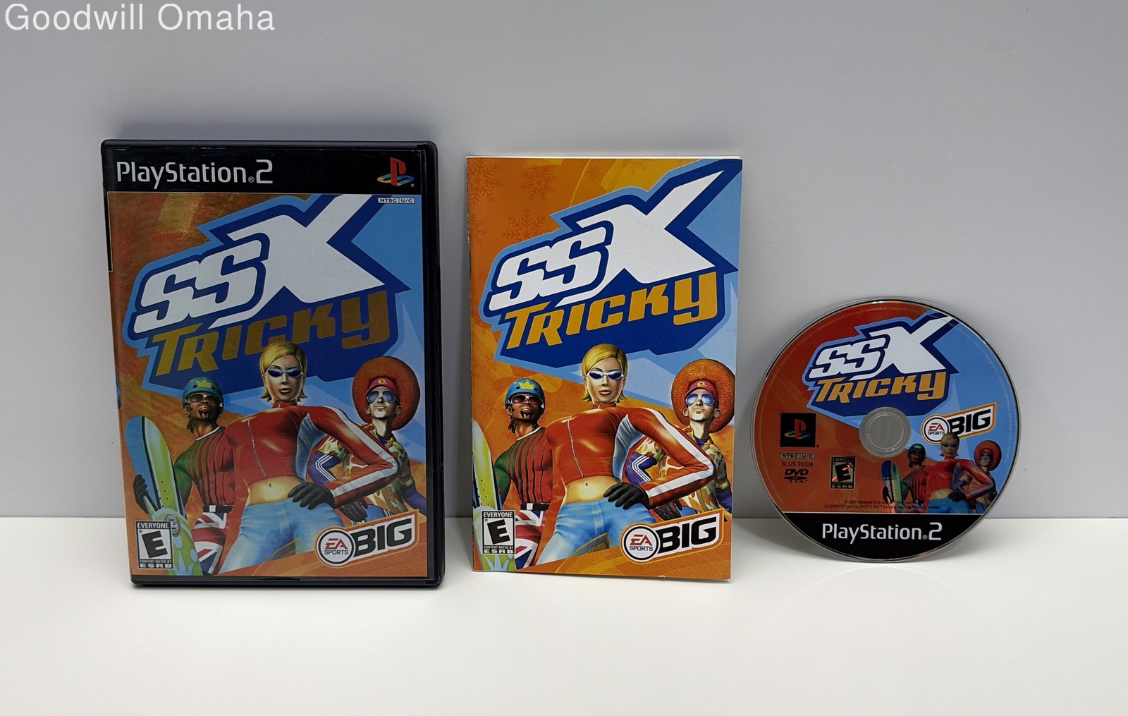 Sony PlayStation 2 PS2- SSX Tricky + Case , Manual & Reg Card – Tested READ DESC
