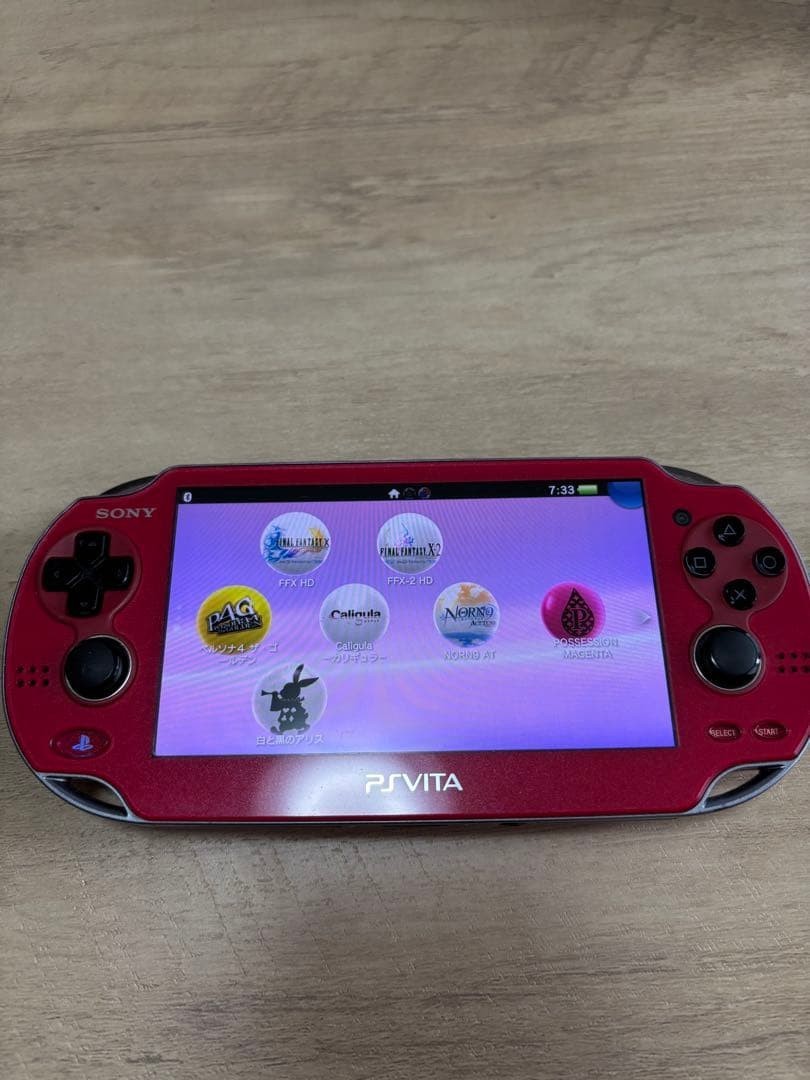 Excellent SONY PS Vita PCH-1000 ZA03 Cosmic Red Wifi w/charger