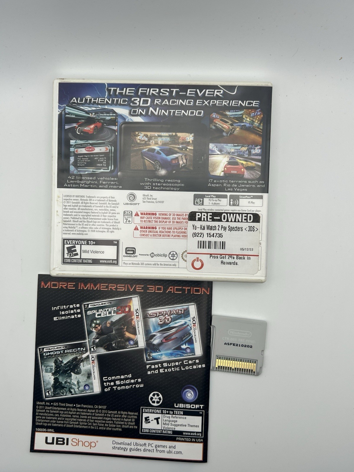 Asphalt 3D Nintendo 3DS Complete Authentic Tested