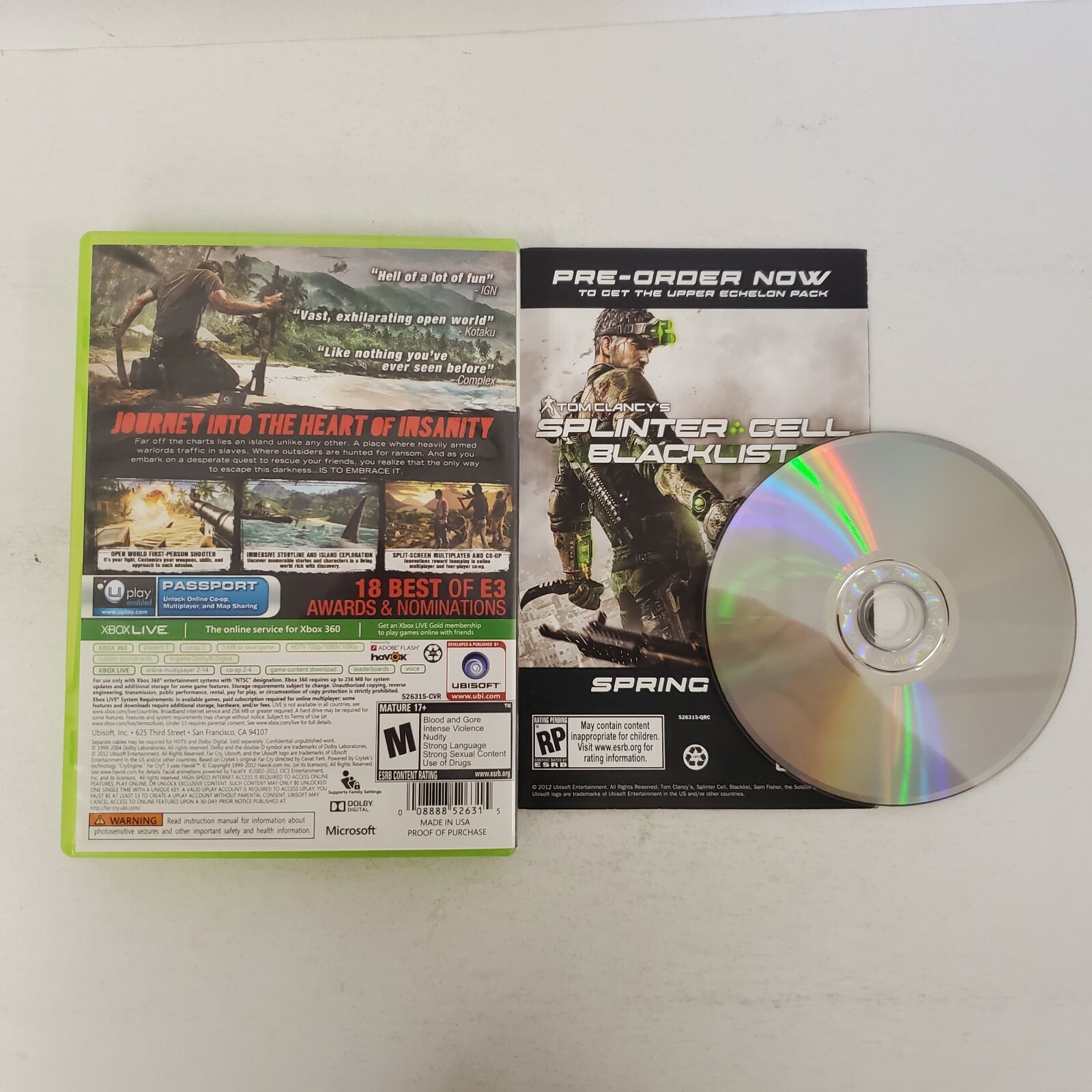 Far Cry 3 XBOX 360 Shooter (Video Game) Complete Free Fast Shipping