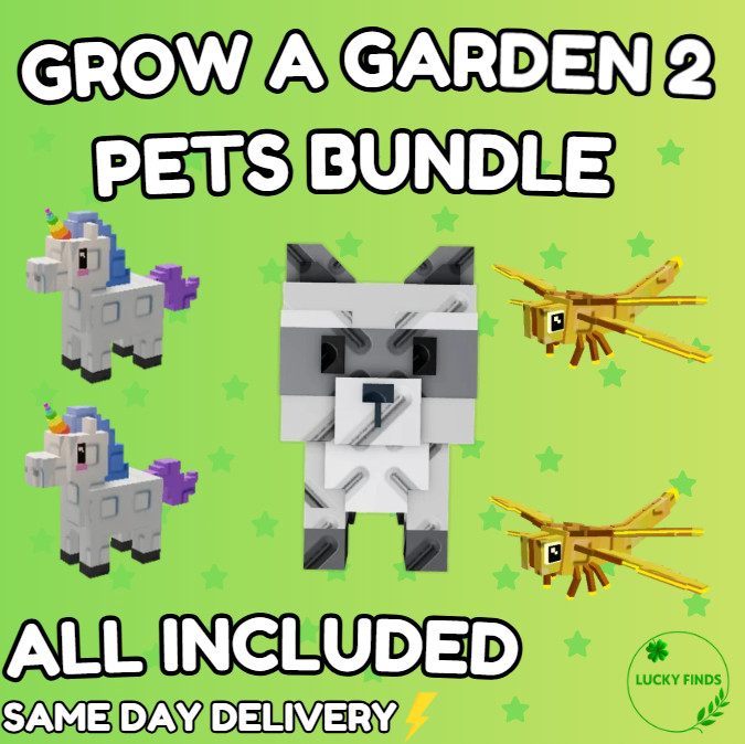 🔥Grow a Garden 2 Roblox✨Raccoon + 2X Unicorn + 2X Dragonfly | Fast & Easy