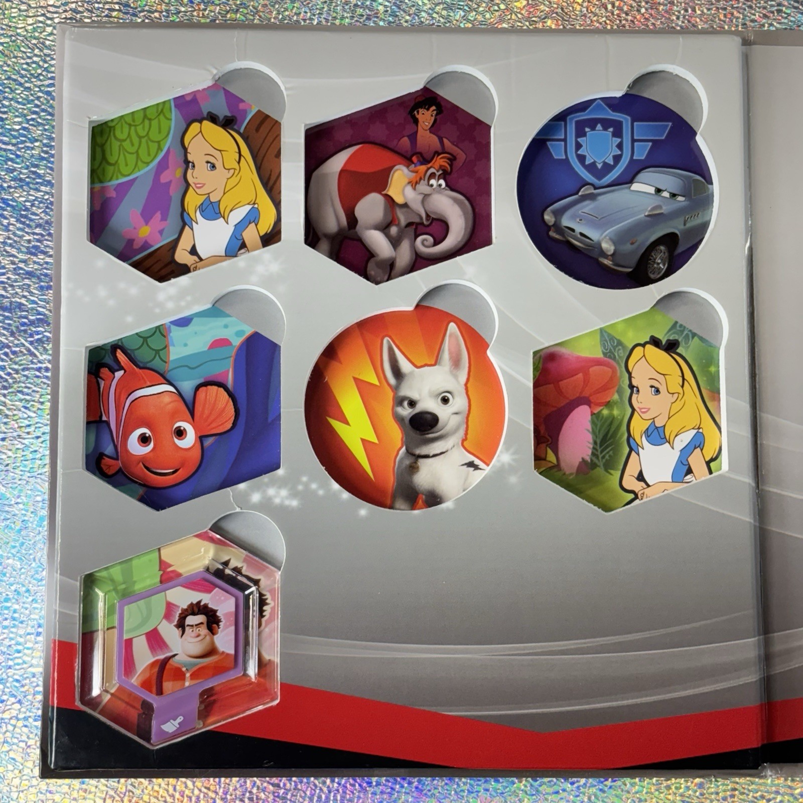 Disney Infinity Power Disc Lot Of 7 With Book