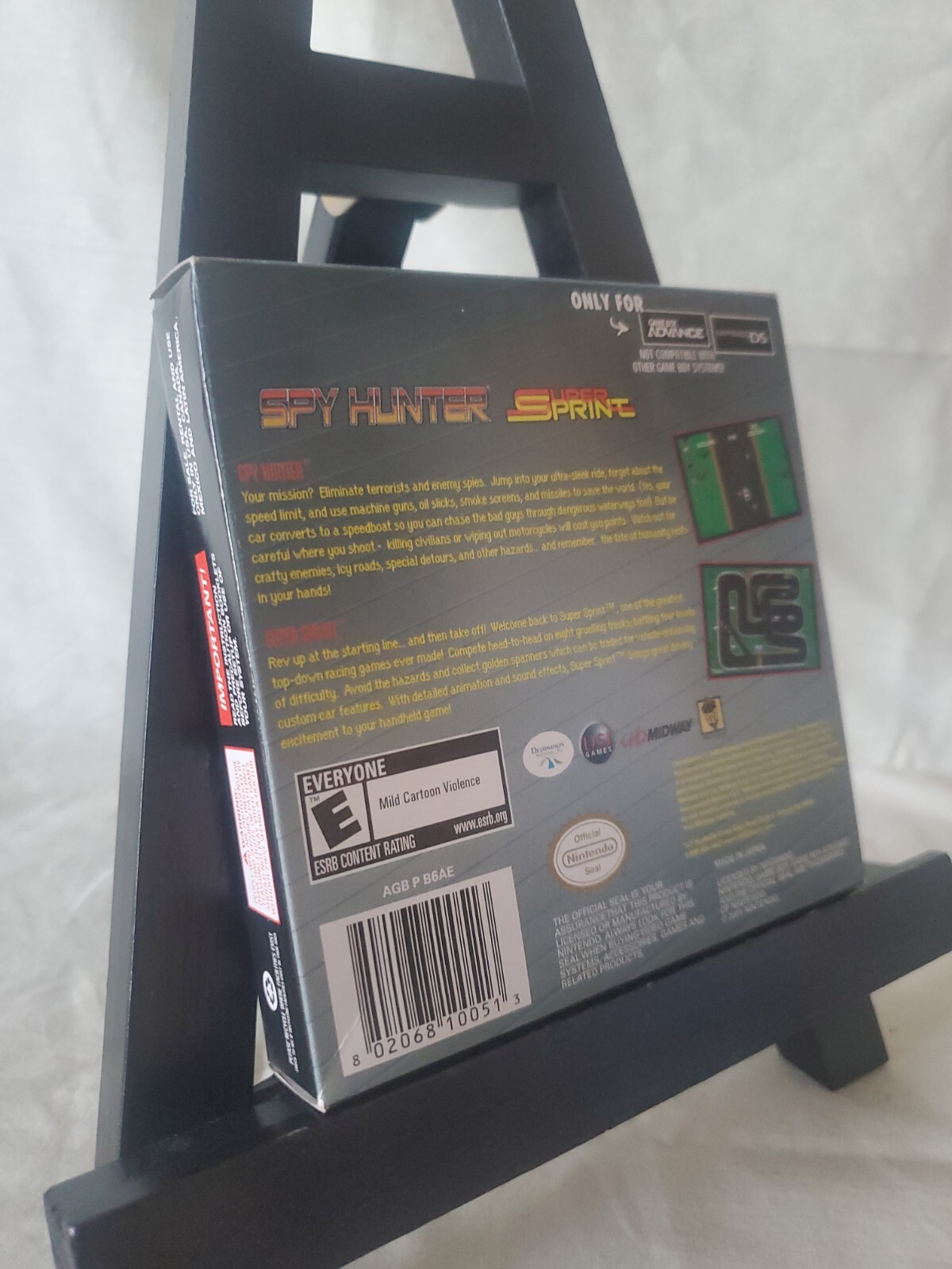 Spy Hunter / Super Sprint Nintendo Game Boy Advance Works Or Money Back