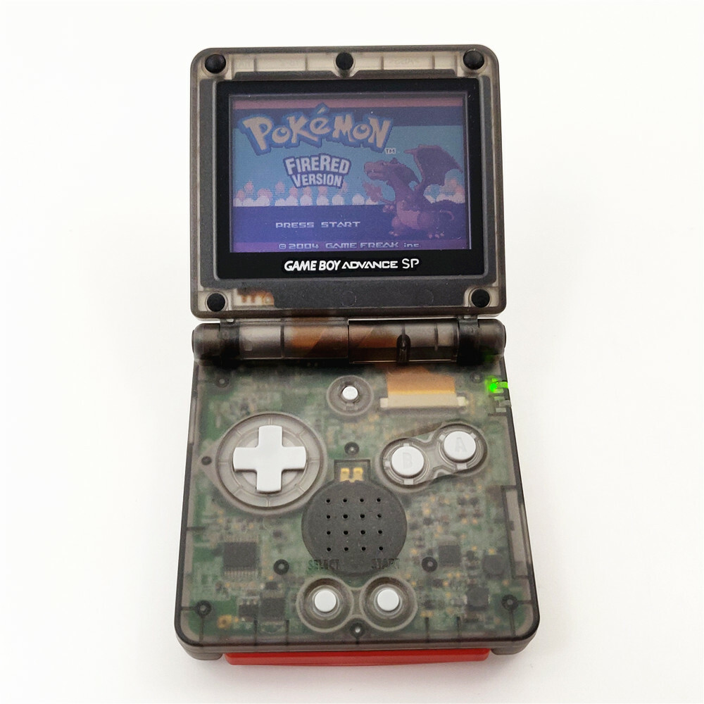 Clear Black Game Boy Advance SP Console AGS 001 Front light LCD GBA SP Console