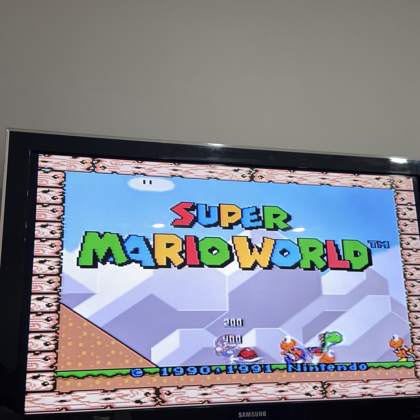 Super Nintendo SNES Console Bundle 4 Games Controller Tested Works Super Mario