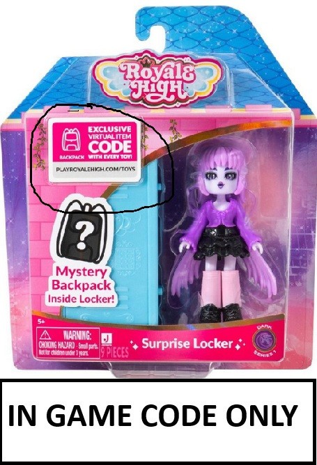 Royale High Surprise Locker DARK SERIES 1 Backpack CODE ONLY sent via Ebay MSG