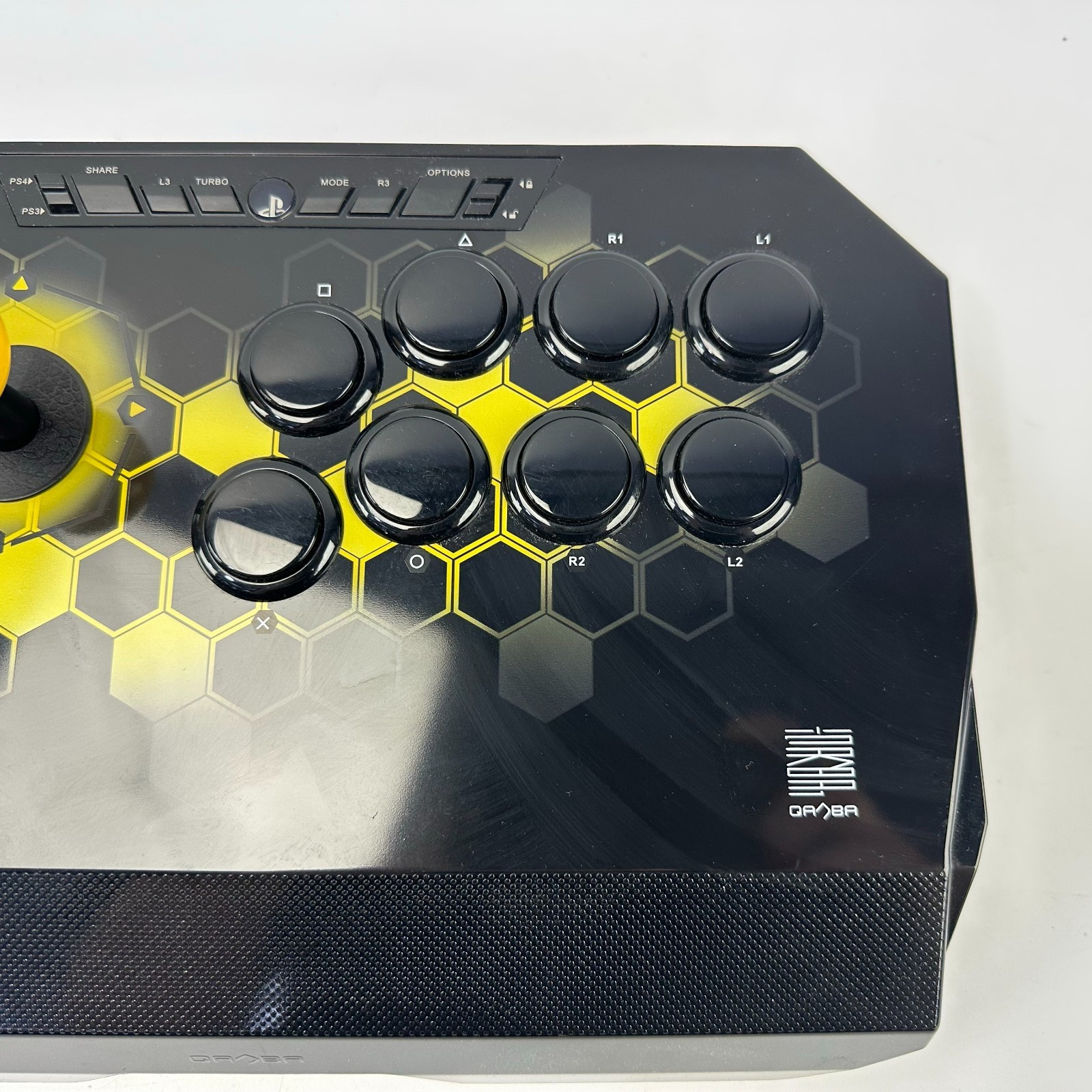 Qanba Drone Arcade Joystick Black/Yellow US Wired for PlayStation PS3/PS4 Works