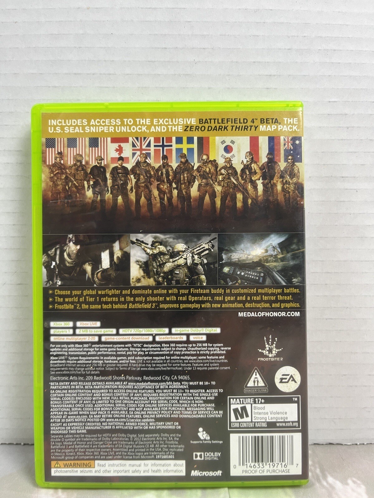 Medal of Honor: Warfighter — Limited Edition (Microsoft Xbox 360, 2012) Tested
