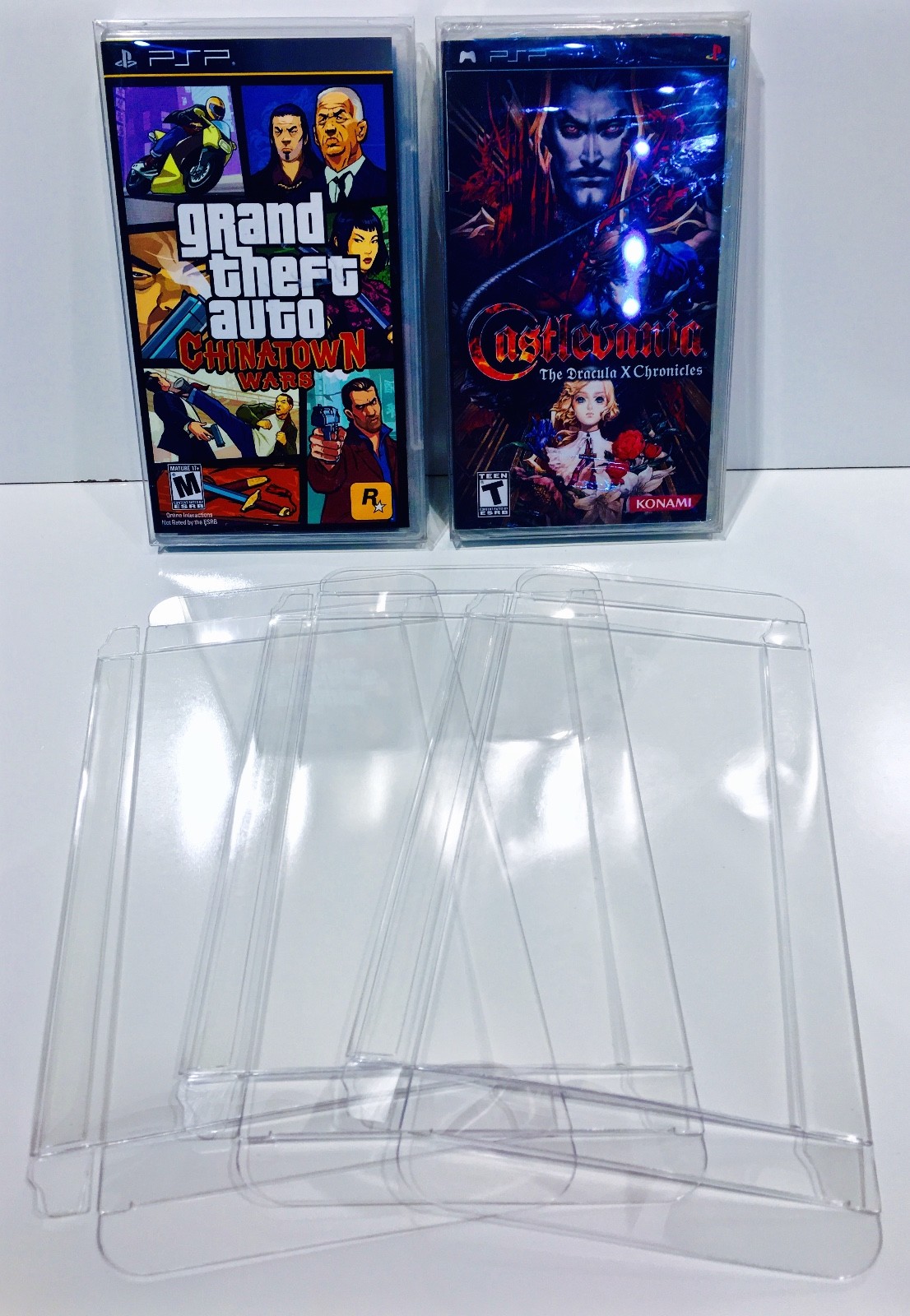 15 PSP Box Protectors Custom Made Crystal Clear Playstation Portable Cases New!