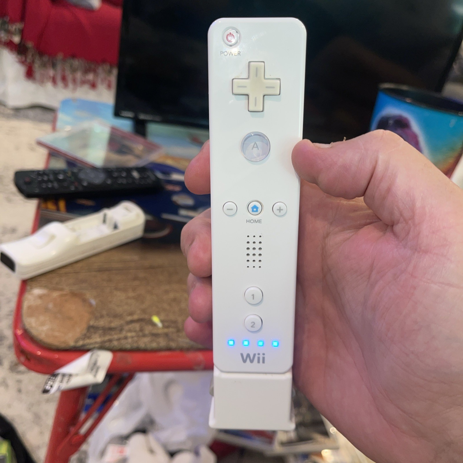 Nintendo Wii OEM White Remote Wiimote with Motion Plus Adapter Tested Free Ship