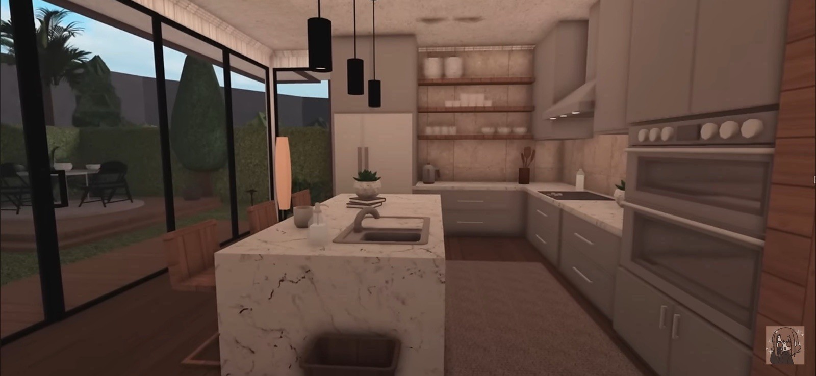 TROPICAL MODERN HOUSE BLOXBURG.CHECK DESCRIP.FAST BUILDER FOR CHEAP PRICE