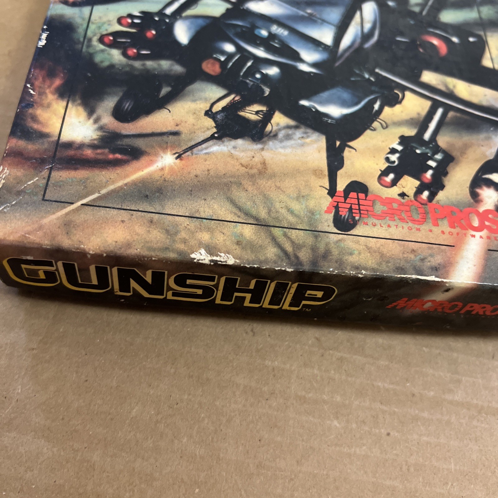 Gunship Microprose IBM PC/XT/AT Big Box – Complete in Box see photos