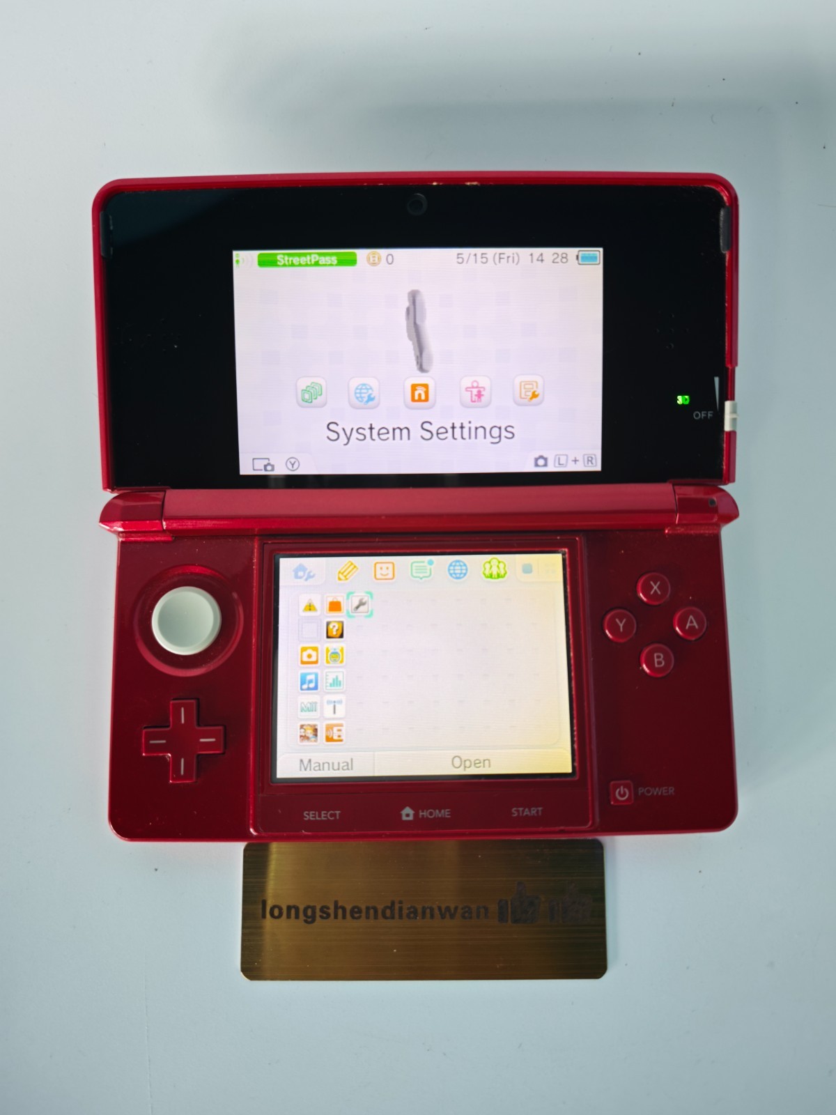 Nintendo Red 3DS game console used