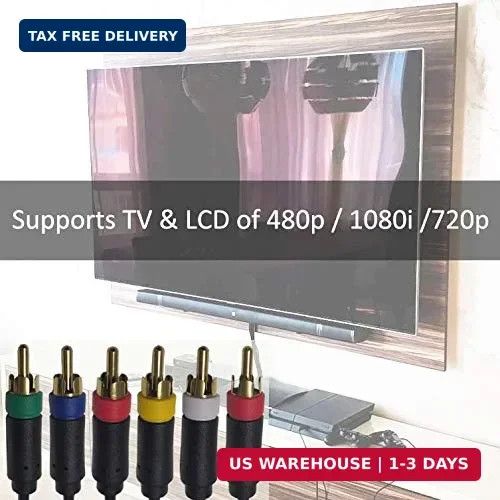 HD Retrovision PlayStation 2/3 PS2/PS3 Premium YPbPr Component Video Cable 6 Ft