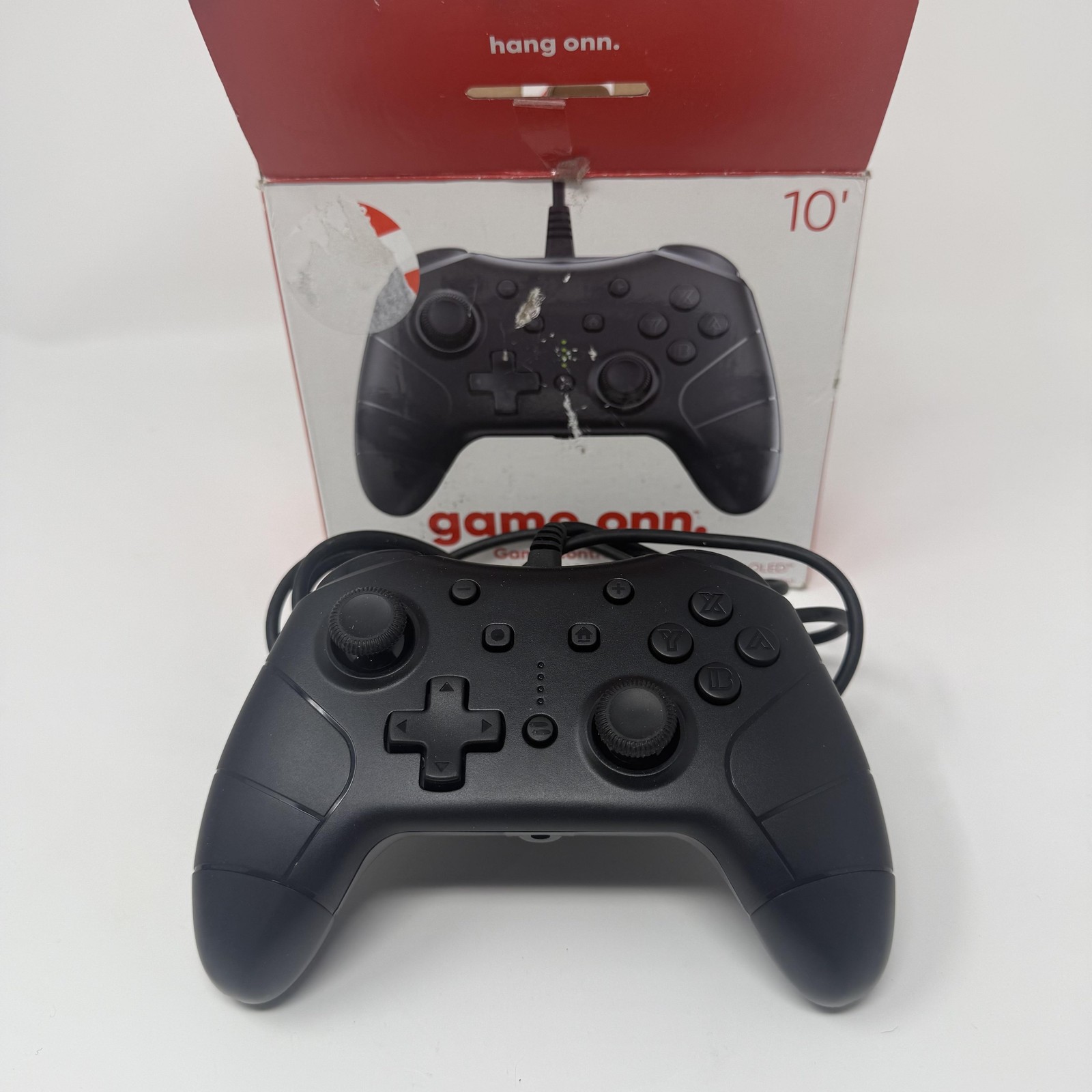 Onn Game Controller Nintendo Switch Switch Lite OLED Wired 10ft Black Gamepad