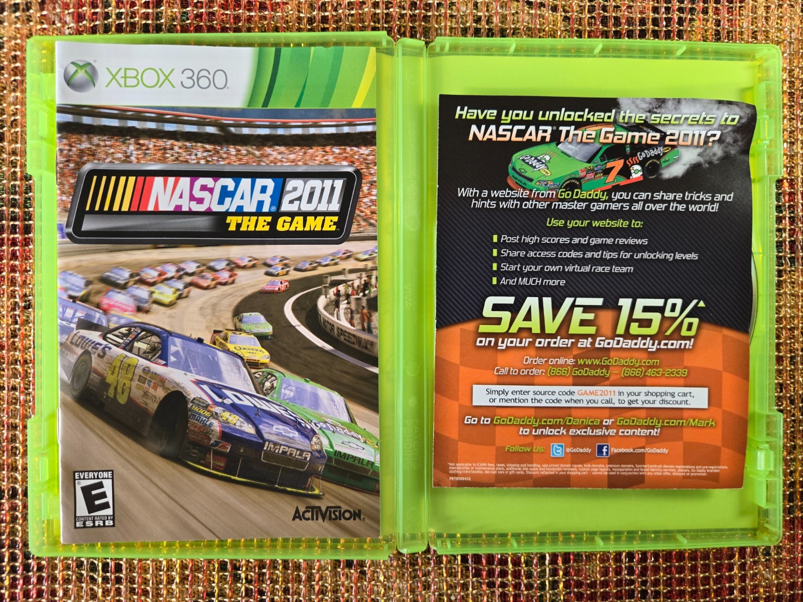 NASCAR 2011 The Game (Xbox 360, 2011) Complete With Manual