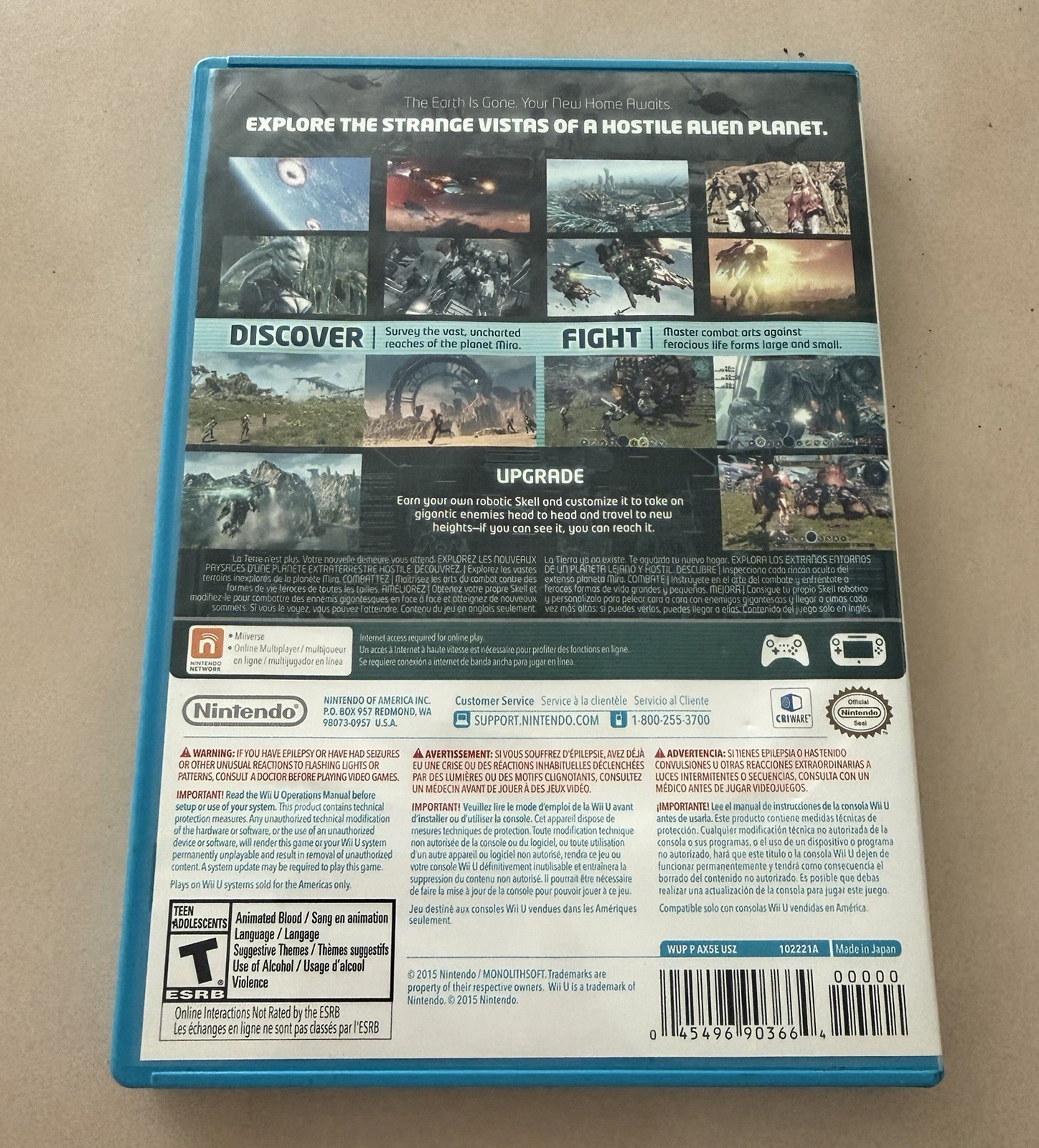 Nintendo Xenoblade Chronicles X Wii U Manual Included US 2015