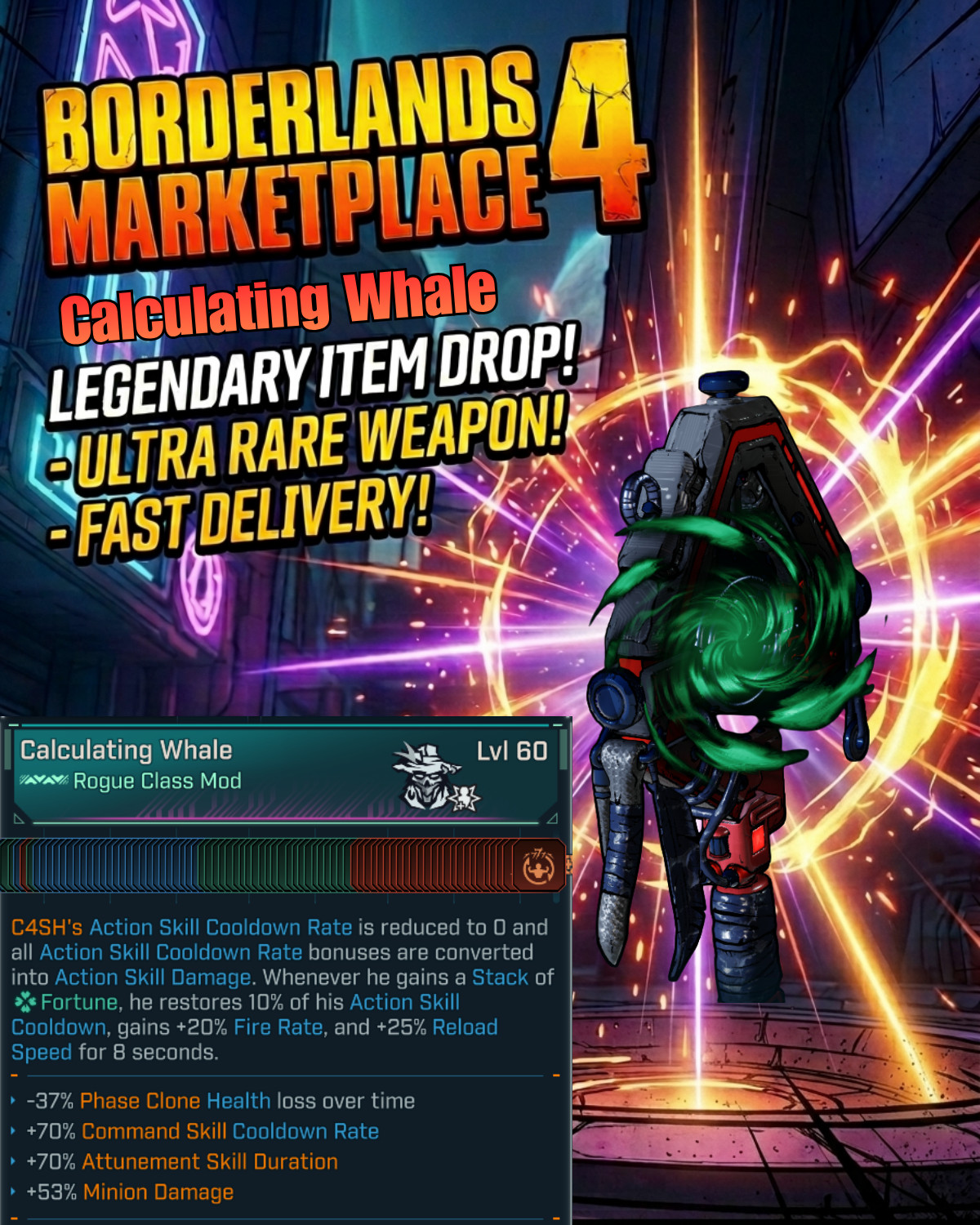 Borderlands 4⚡Modded Weapons Equipment 60 Level⚡PC-PS-XBOX⚡
