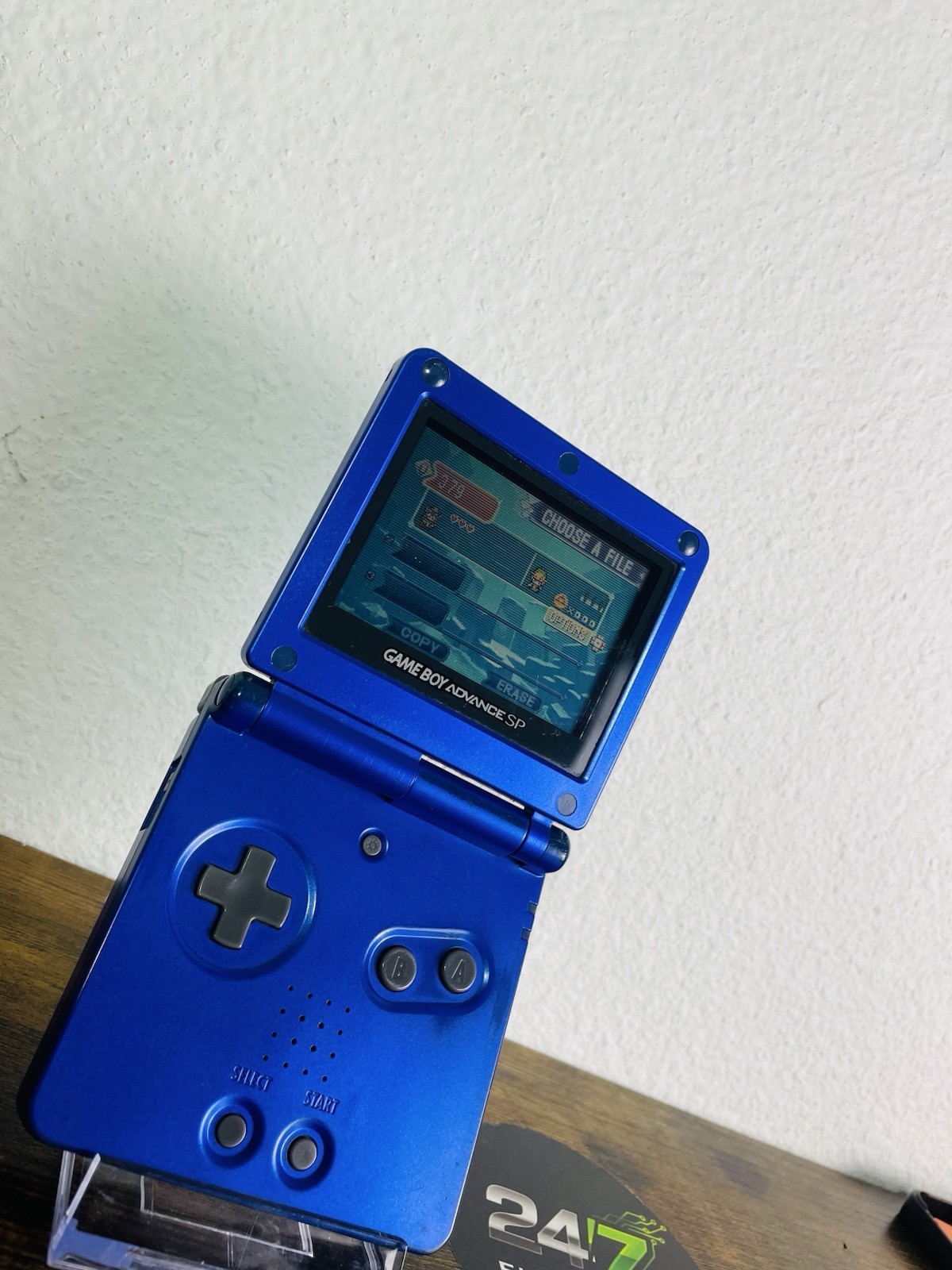 Gameboy Advance SP 001 Nintendo Cobalt Blue Advance Handheld TESTED READ DEFECT