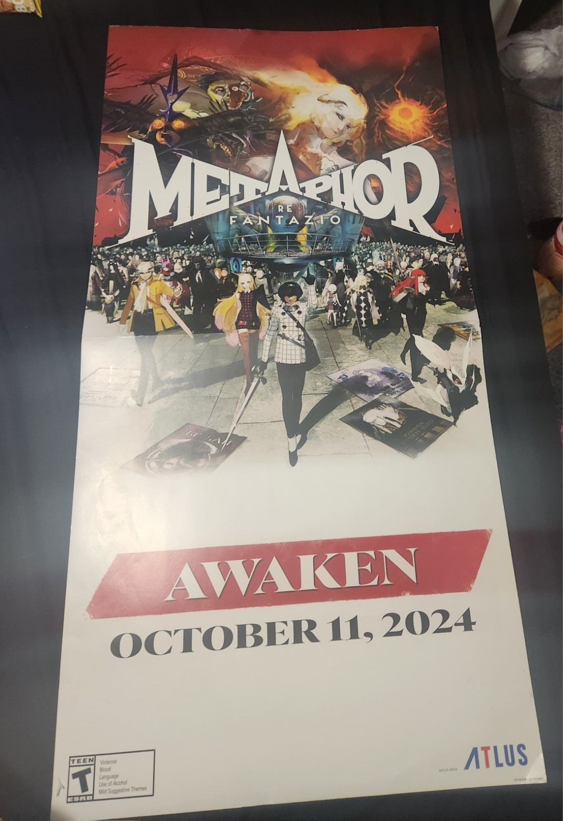 Metaphor: ReFantazio Gamestop Promo Poster RARE