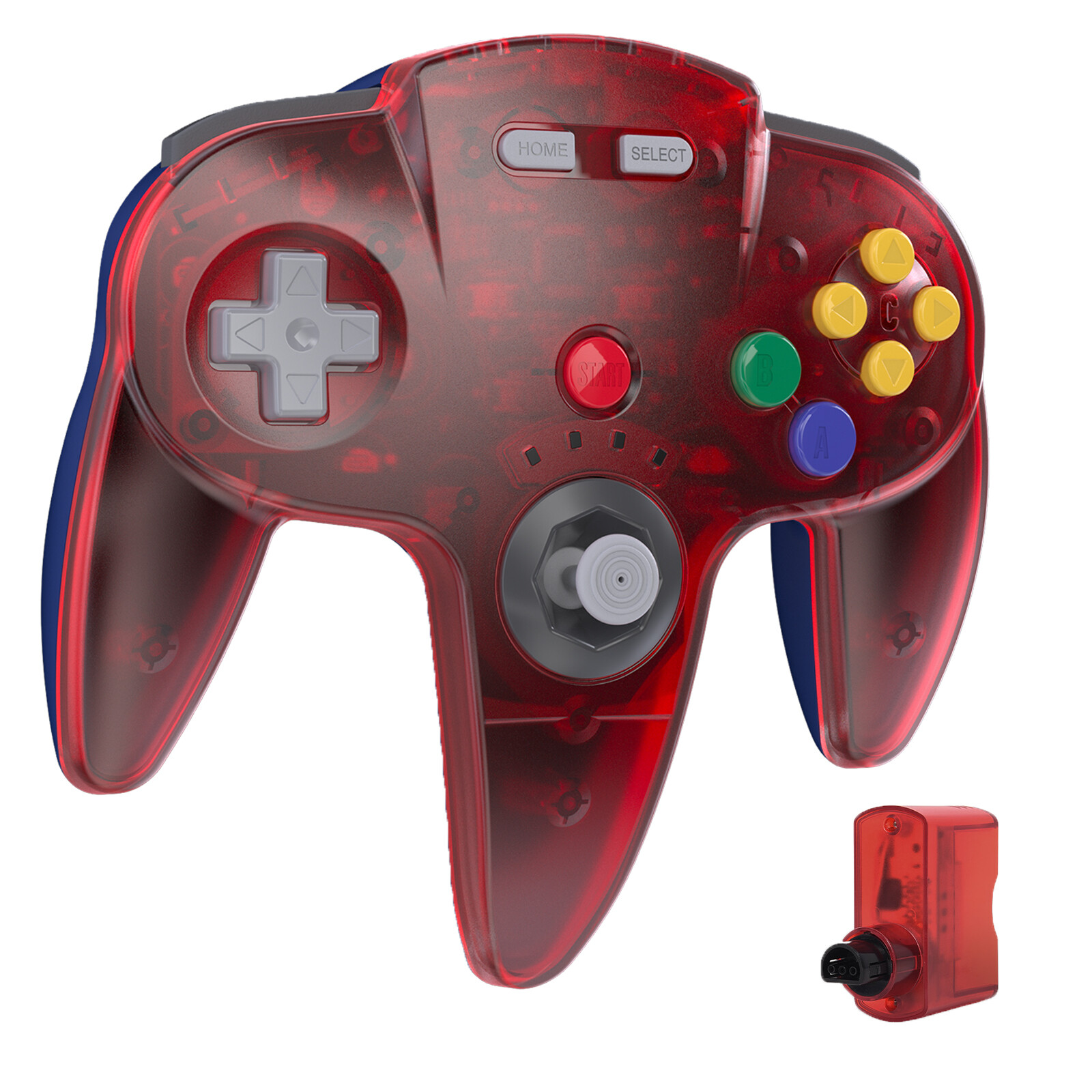 2.4 GHz Wireless N64 Controller Rechargeable For N64 Console, Built-in Rumble