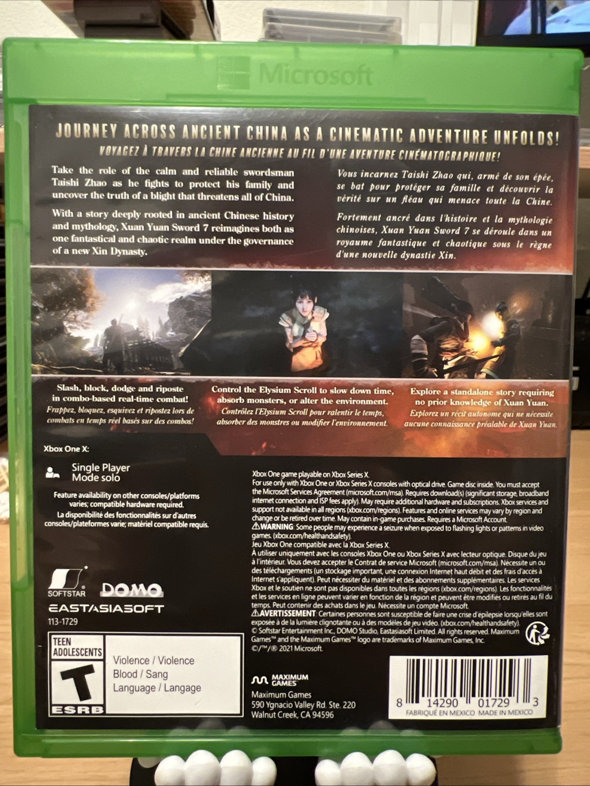 Xuan Yuan Sword 7 (Microsoft Xbox One/Series X, 2021) Complete In Box