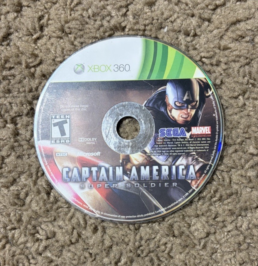 Captain America: Super Soldier – Xbox 360, *Disc Only* TESTED & WORKING