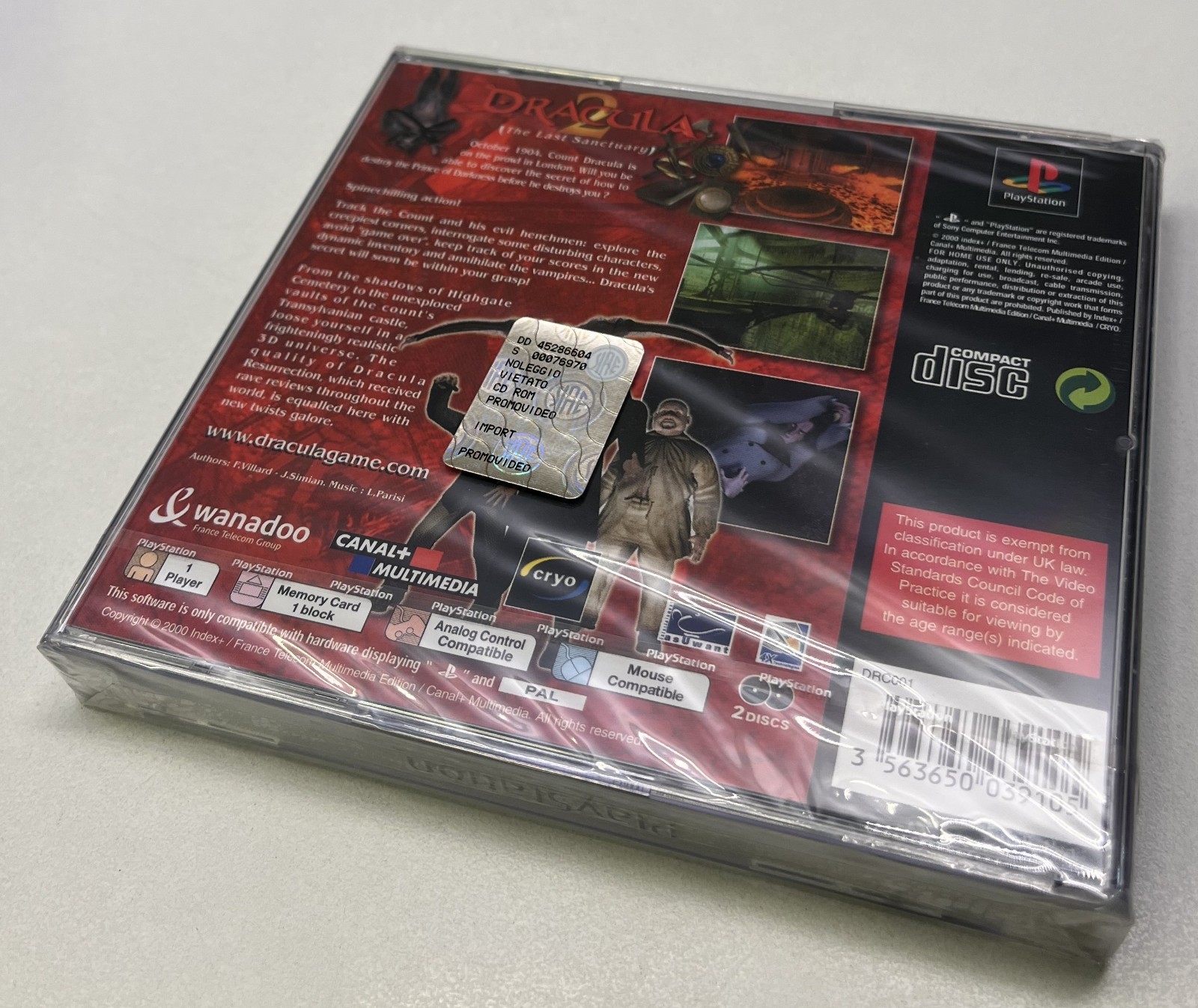 DRACULA 2 THE LAST SANCTUARY PLAYSTATION PS1 PAL NEW FACTORY SEALED 2000