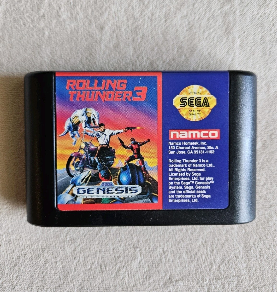 ROLLING THUNDER 3 SEGA GENESIS IN BOX VERY GOOD CONDITION