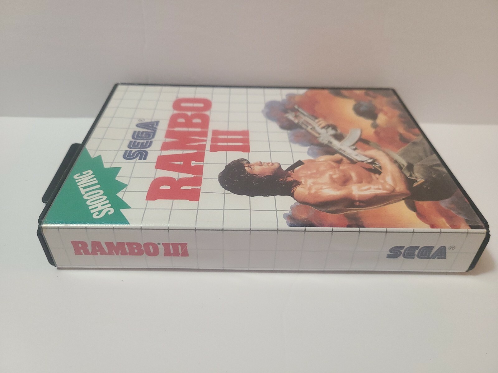 Rambo III 3 (Sega Master System, 1988) SMS Tested Works Great Case & Cart Only