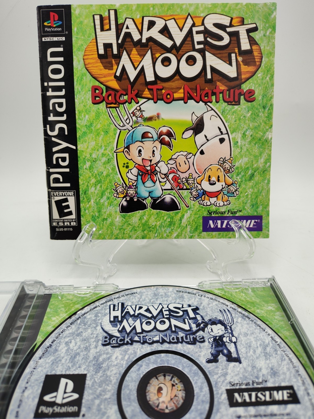 Harvest Moon: Back to Nature (PS1, 2000) *CIB w/ Reg Card + Case Protector* VGC