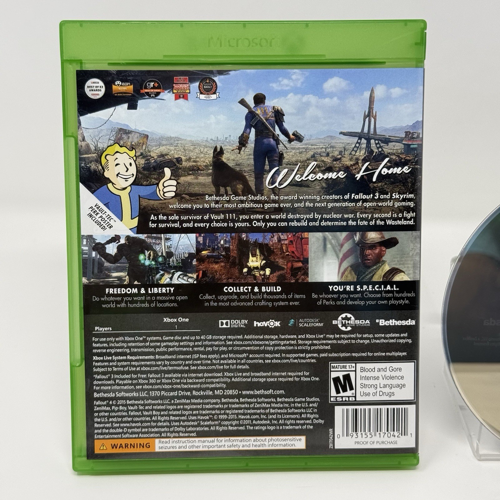 Fallout 4 Microsoft Xbox One Complete CIB Tested