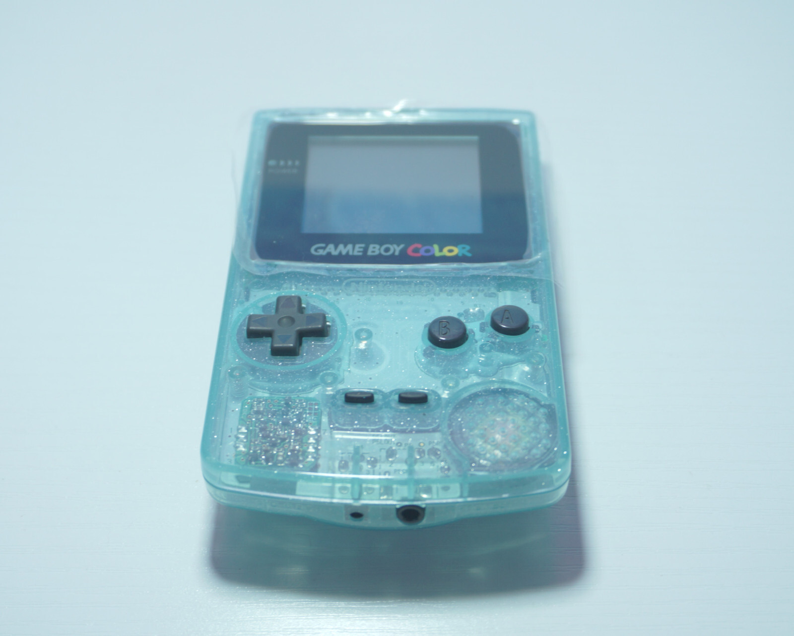Transparent Crystal Blue Gameboy Color GBC CGB-001 Handheld Videogame Console