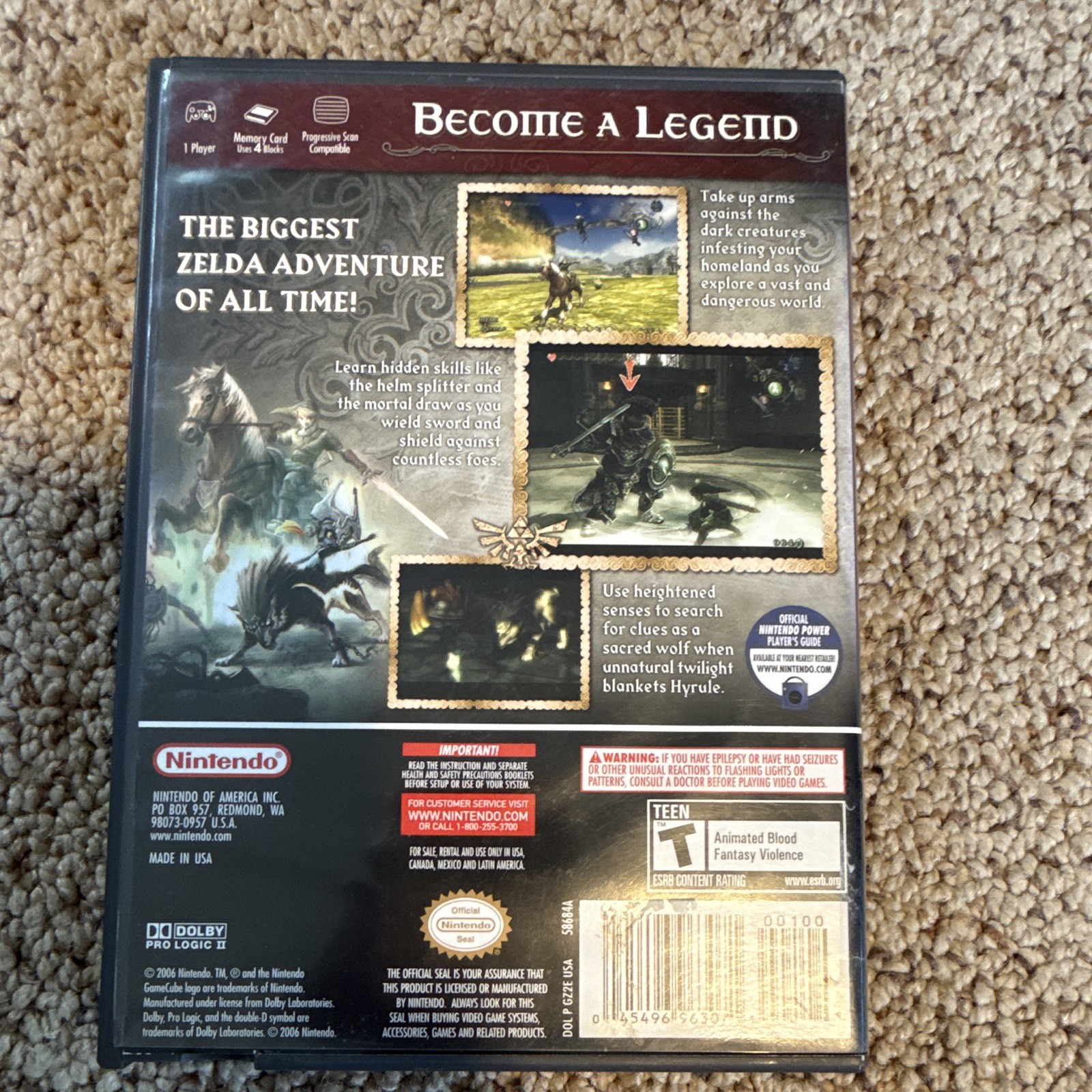 The Legend of Zelda: Twilight Princess Nintendo GameCube w/ Manual NTSC T 2006