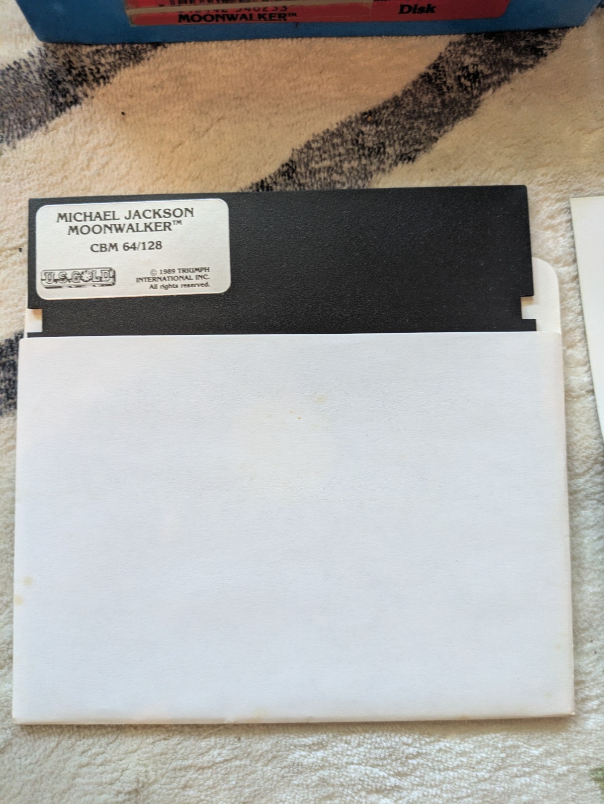 V RARE Michael Jackson Moonwalker Commodore 64/128 Disk Mint Poster PAL CIB