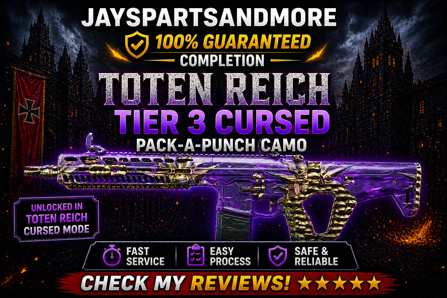 Toten Reich Tier 3 Cursed Pack a Punch Camo FAST Black Ops 7 BO7 Zombies NEW MAP