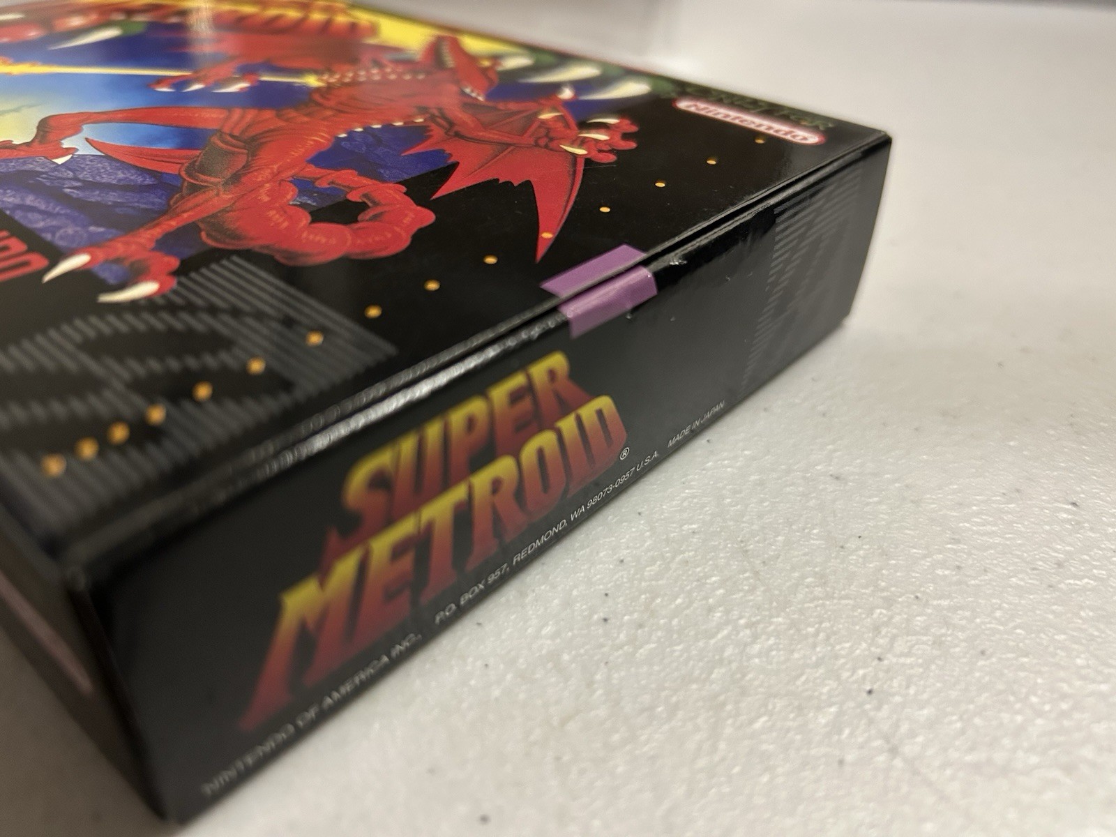 CLEAN Super Metroid SNES NINTENDO Complete In Box Authentic CIB W/Protector